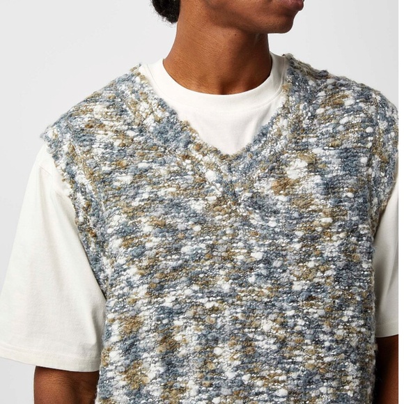 Obey Reuben gray marled touch of wool soft sweater vest NWT - Picture 8 of 8